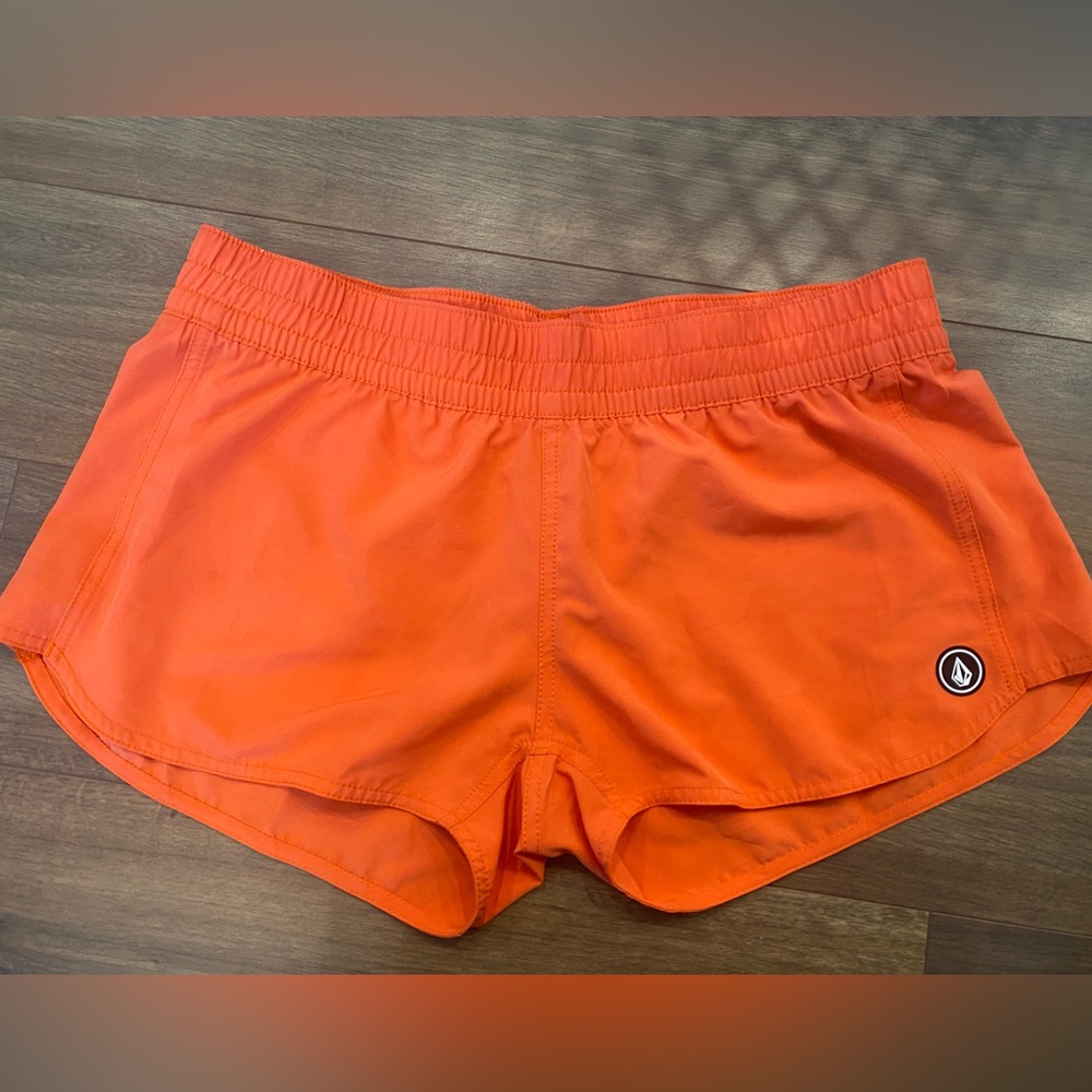 Volcom Orange Athletic Shorts Lightweight Breathable